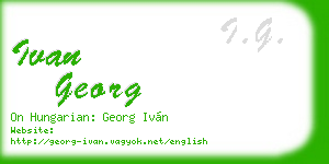 ivan georg business card
