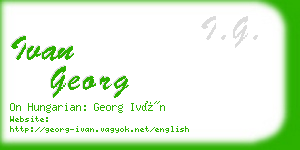 ivan georg business card